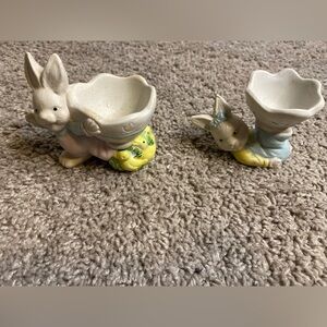 Vintage Ceramic EASTER EGG HOLDER (set of 2 ) 🐰🐣